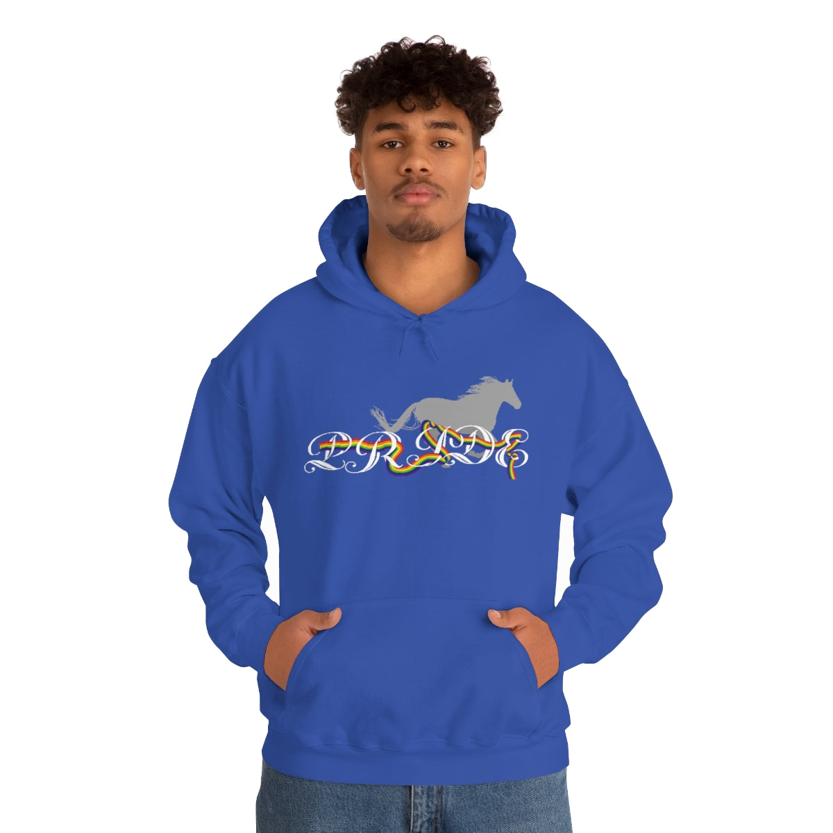 PRIDE in cursive Hooded Sweatshirt