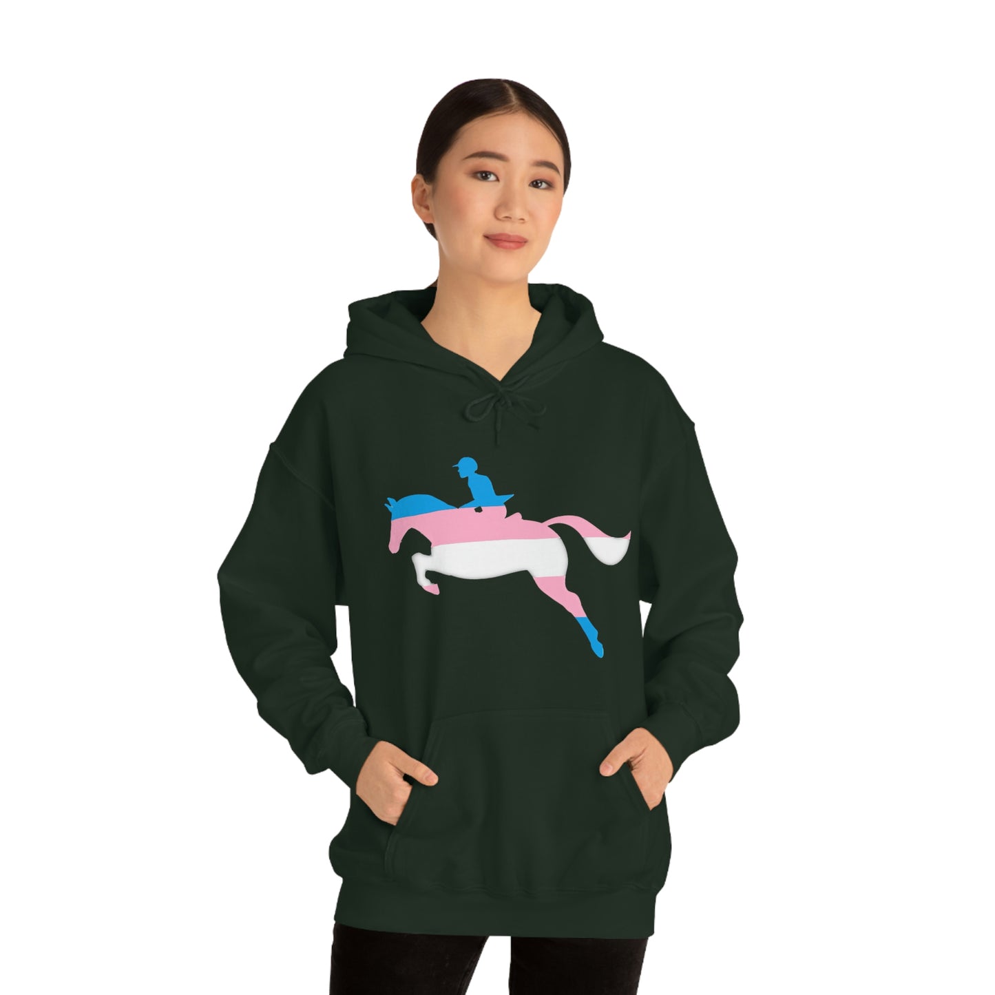Transgender - PRIDE, LOVE, and HORSES Hooded Sweatshirt
