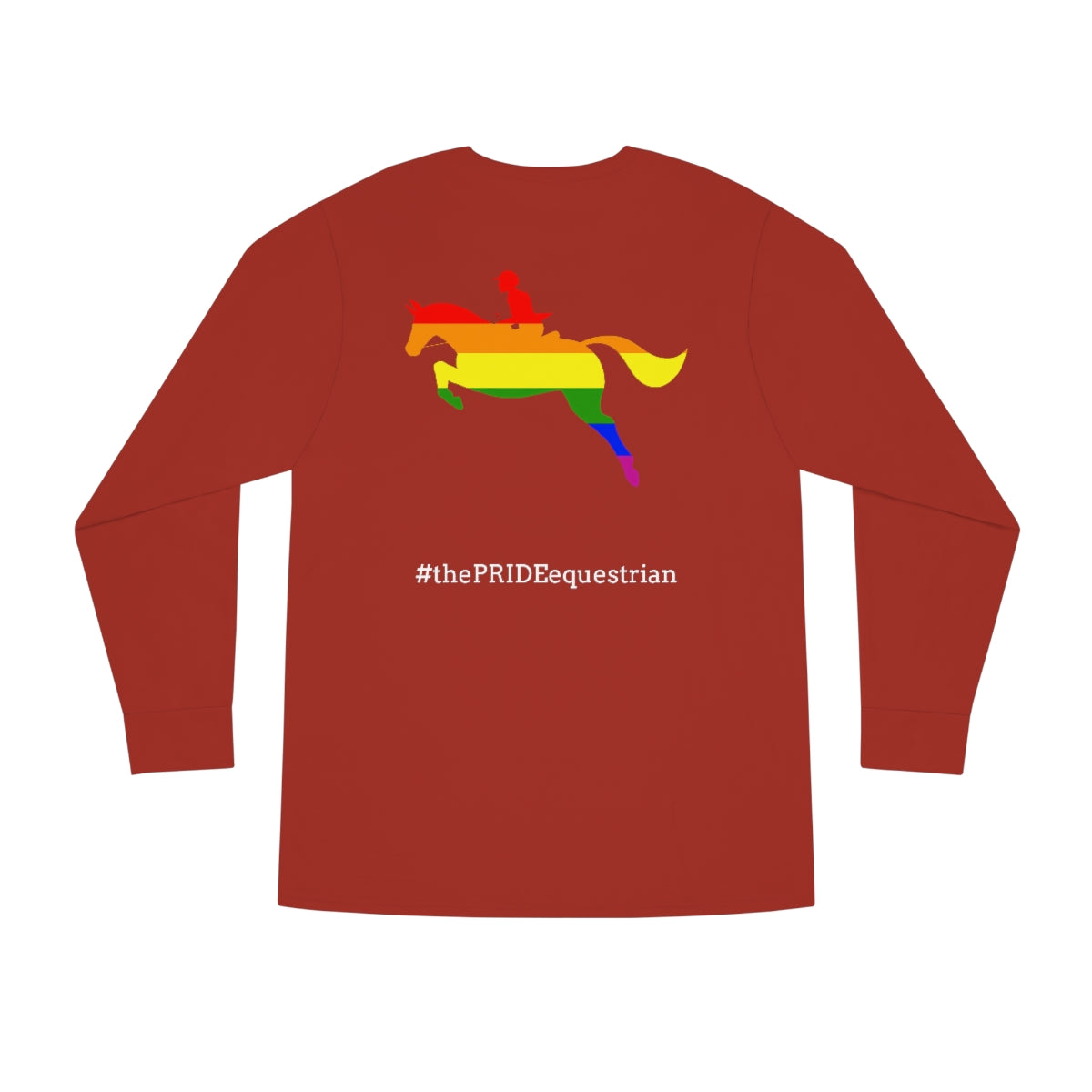 PRIDE in Cursive Long Sleeve Crewneck Tee