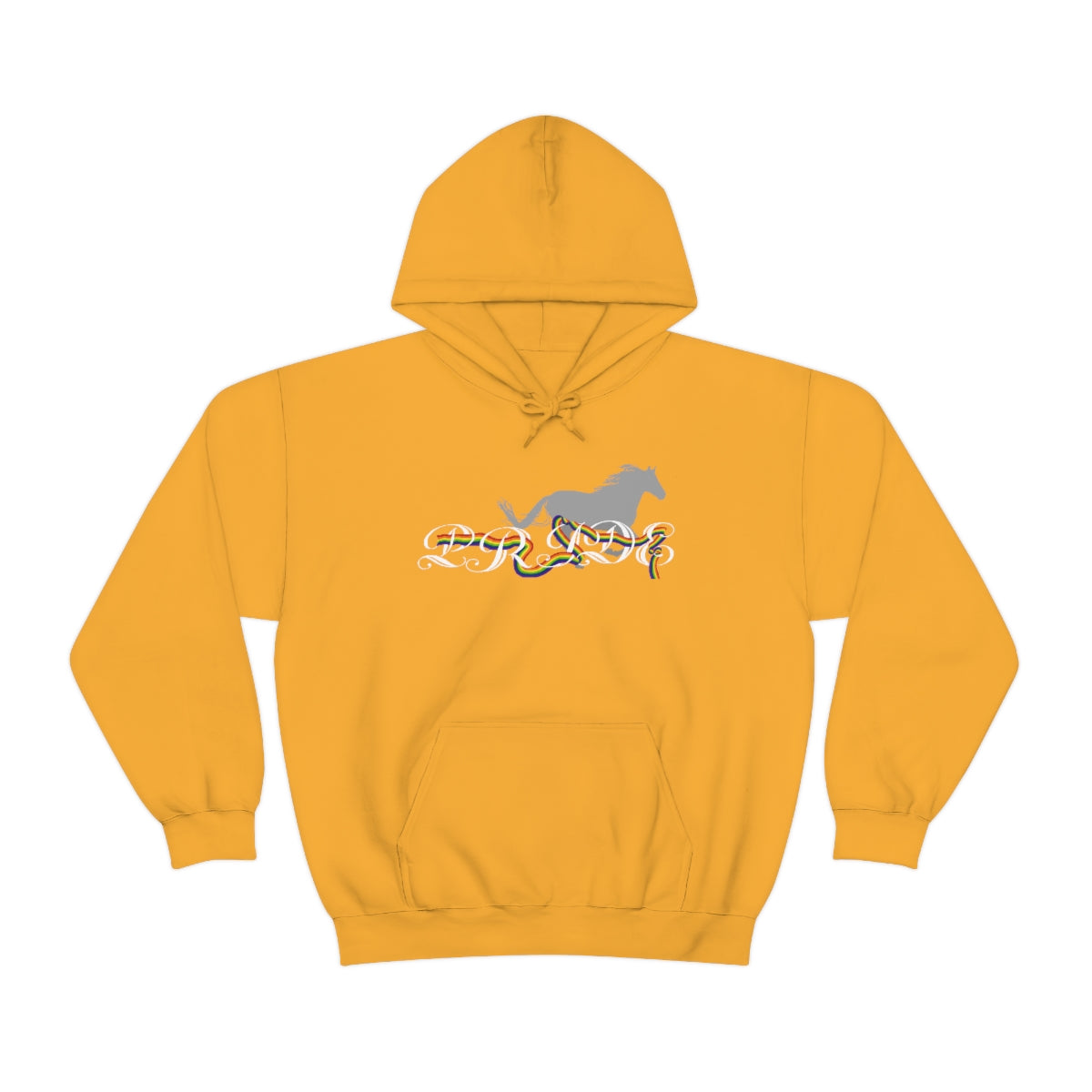 PRIDE in cursive Hooded Sweatshirt