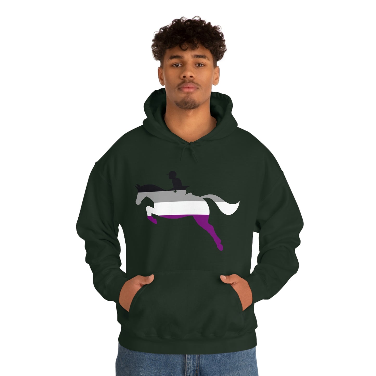 Asexual - PRIDE, LOVE, and HORSES Hooded Sweatshirt