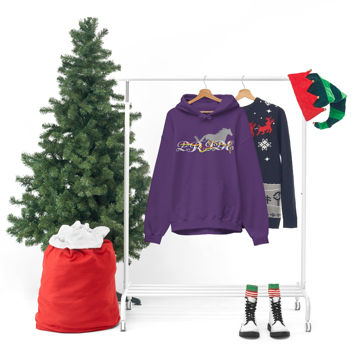 PRIDE in cursive Hooded Sweatshirt