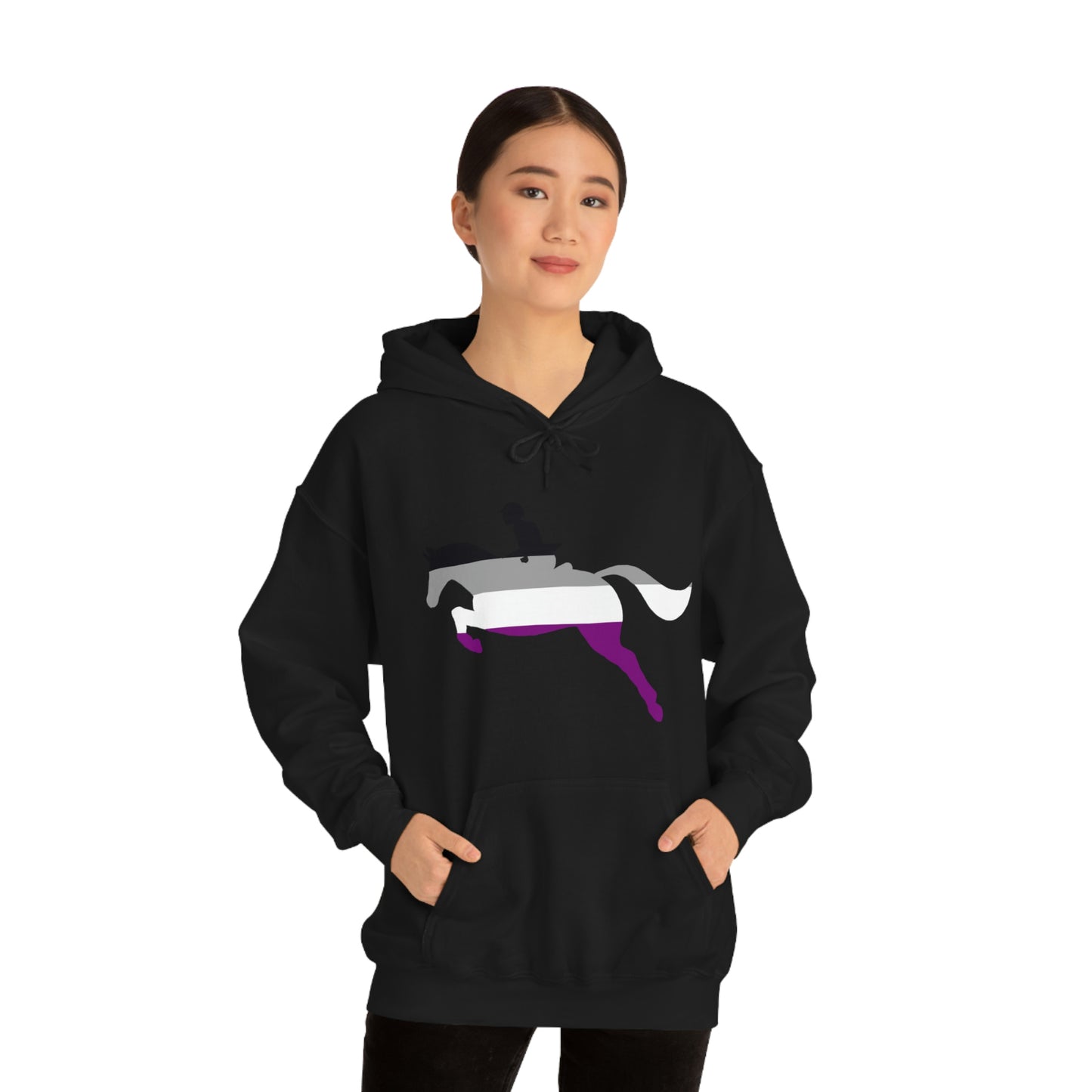 Asexual - PRIDE, LOVE, and HORSES Hooded Sweatshirt