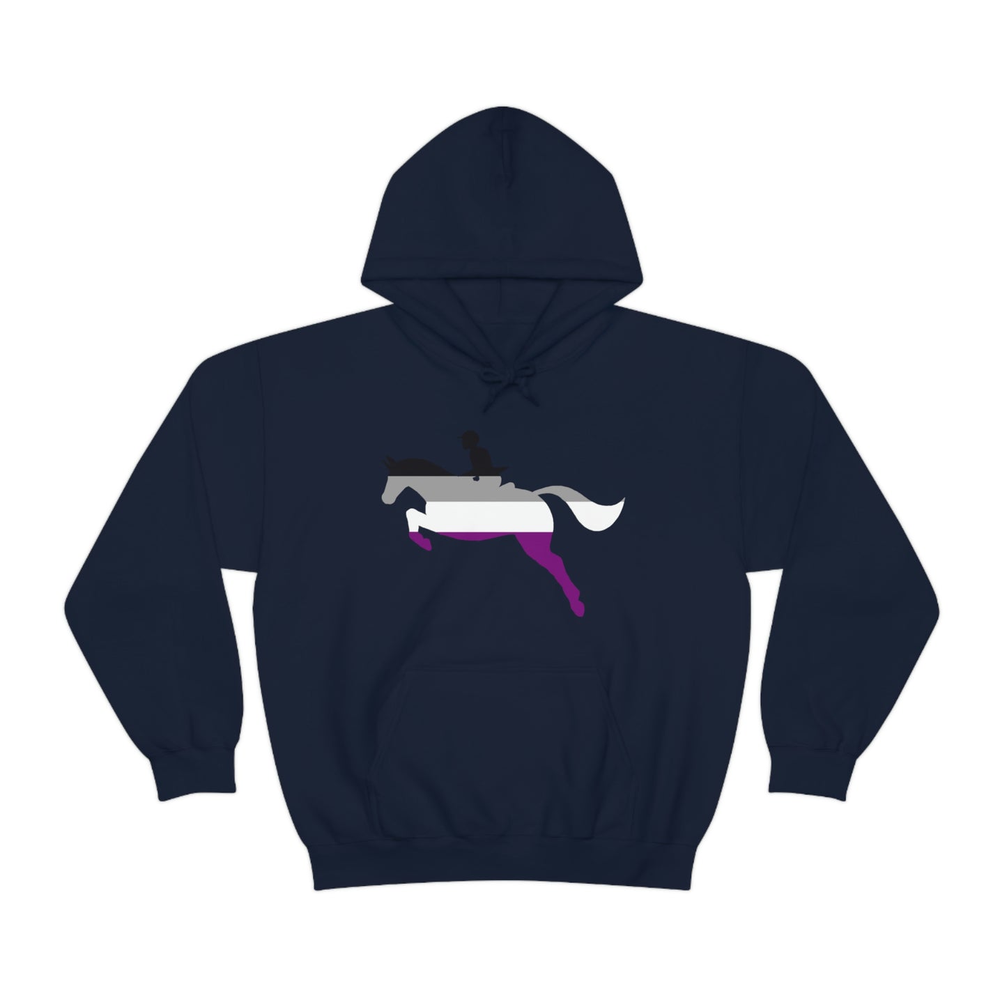 Asexual - PRIDE, LOVE, and HORSES Hooded Sweatshirt