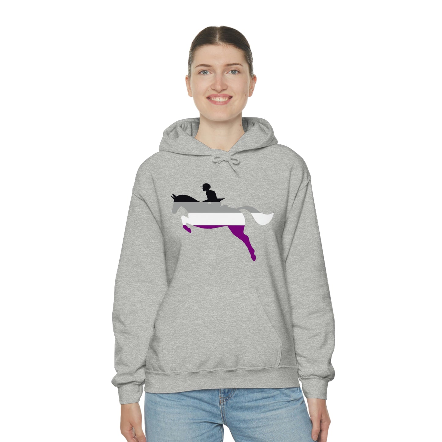 Asexual - PRIDE, LOVE, and HORSES Hooded Sweatshirt