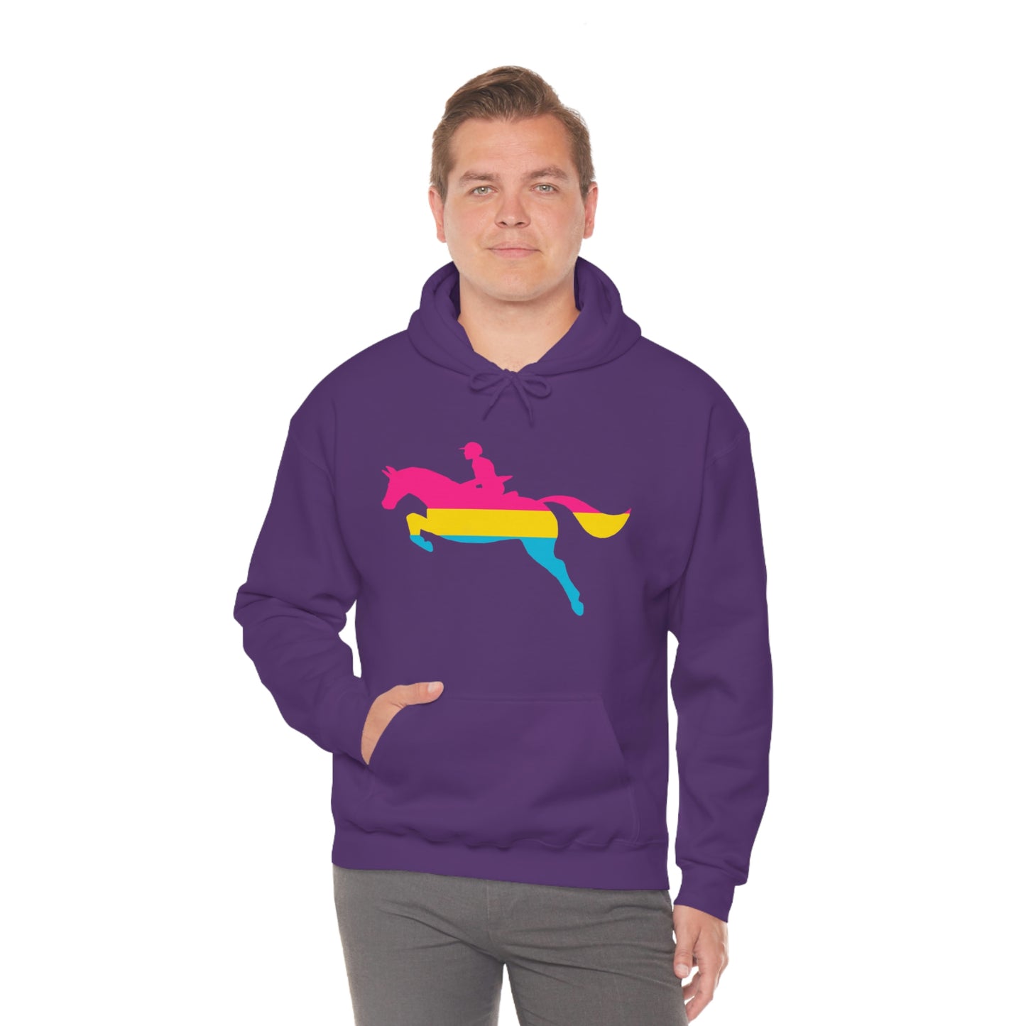Pansexual - PRIDE, LOVE, and HORSES Hooded Sweatshirt