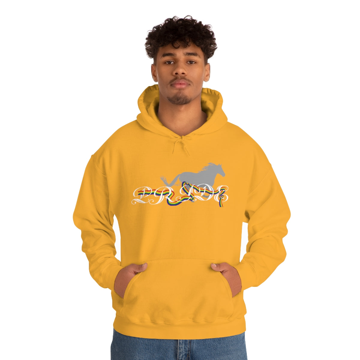 PRIDE in cursive Hooded Sweatshirt