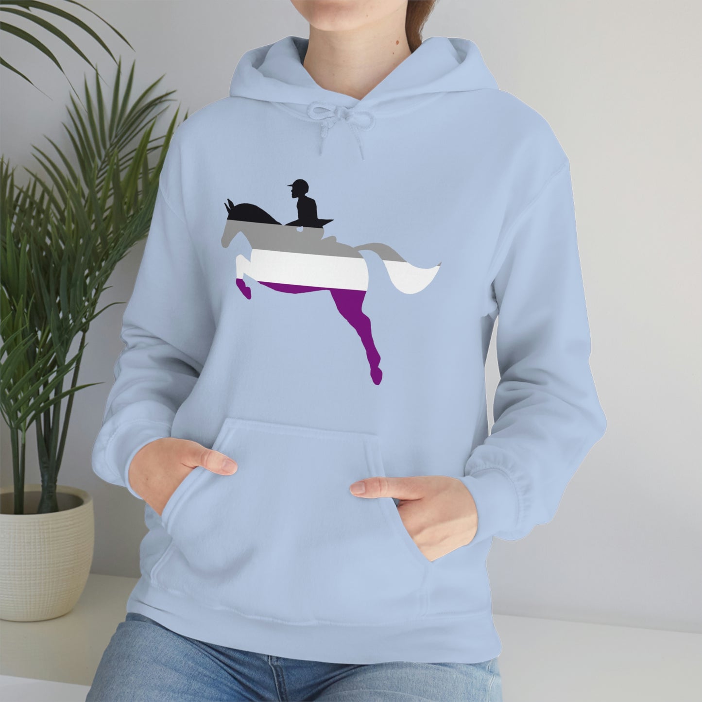 Asexual - PRIDE, LOVE, and HORSES Hooded Sweatshirt