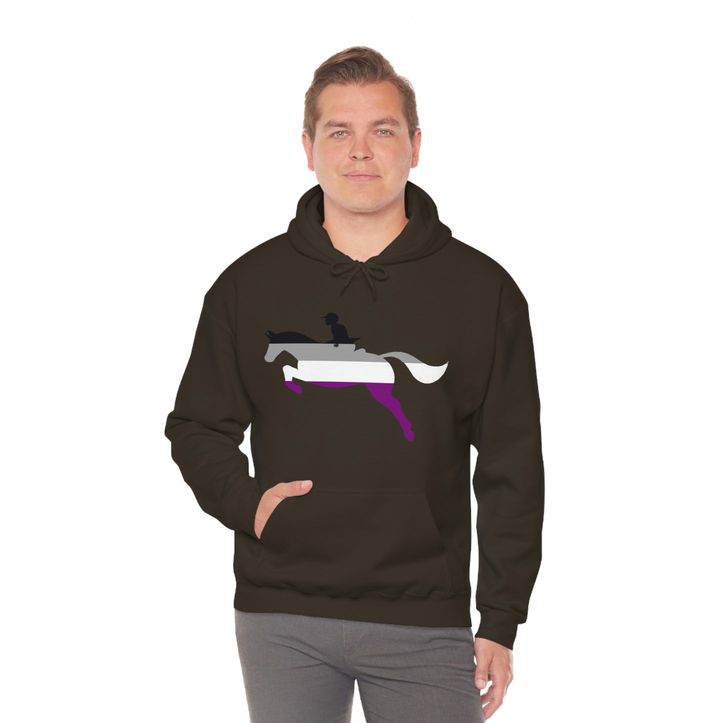 Asexual - PRIDE, LOVE, and HORSES Hooded Sweatshirt