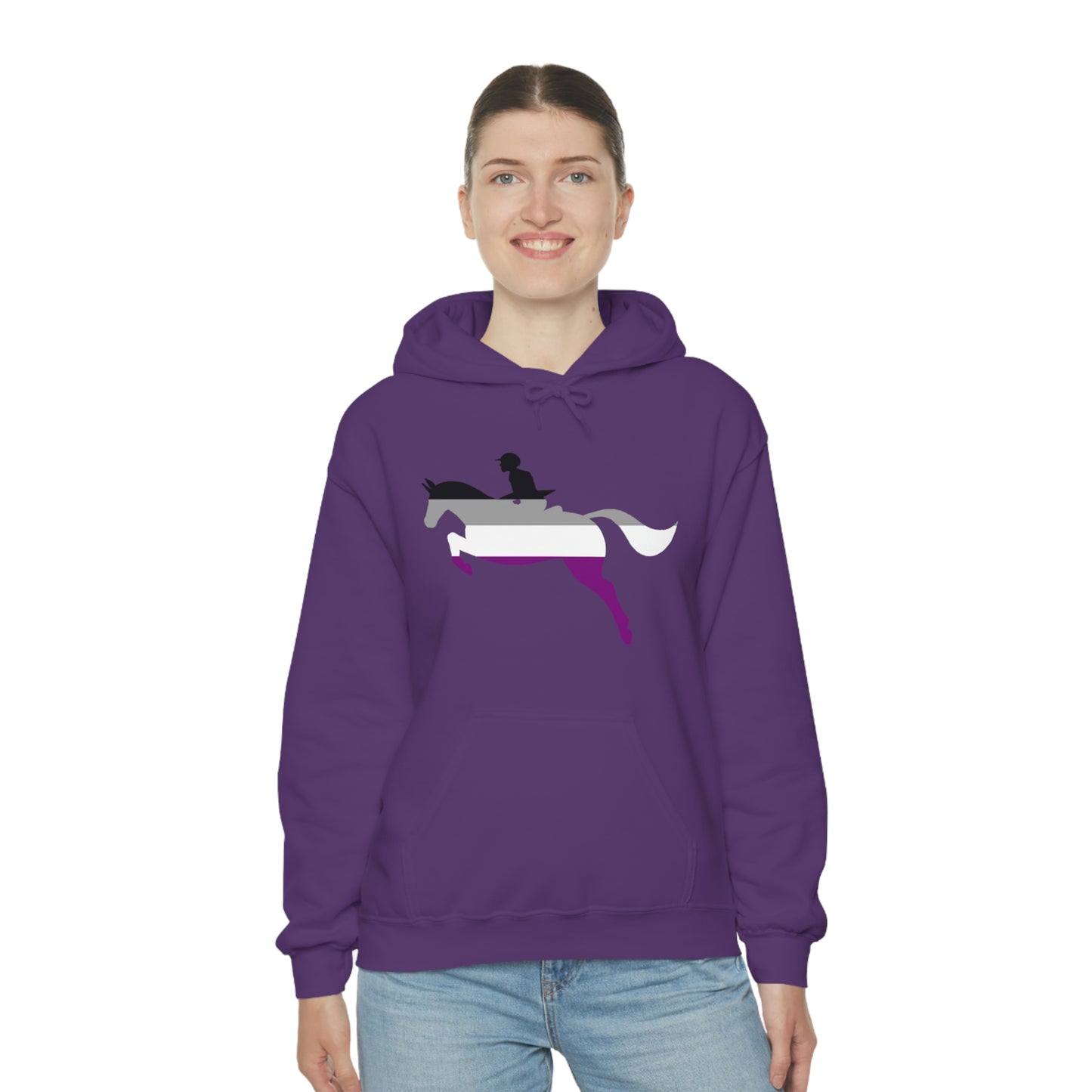 Asexual - PRIDE, LOVE, and HORSES Hooded Sweatshirt