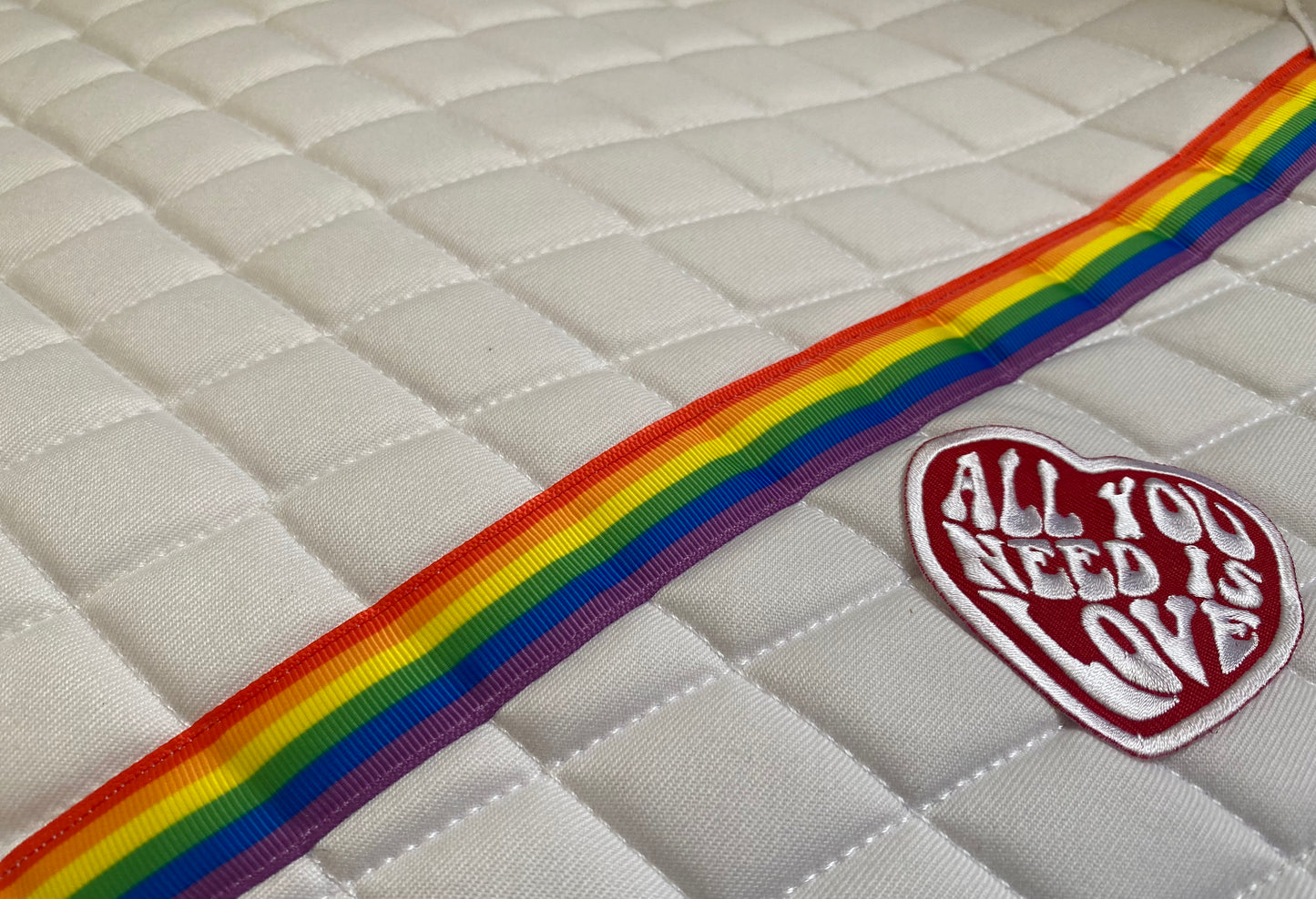 PRIDE - Love is Love Saddle Pad - White - PRE ORDER ONLY
