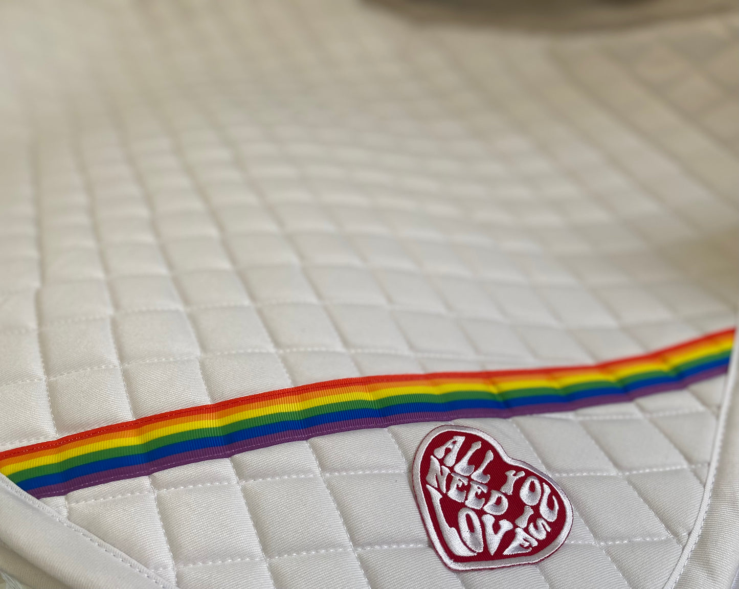 PRIDE - Love is Love Saddle Pad - White - PRE ORDER ONLY