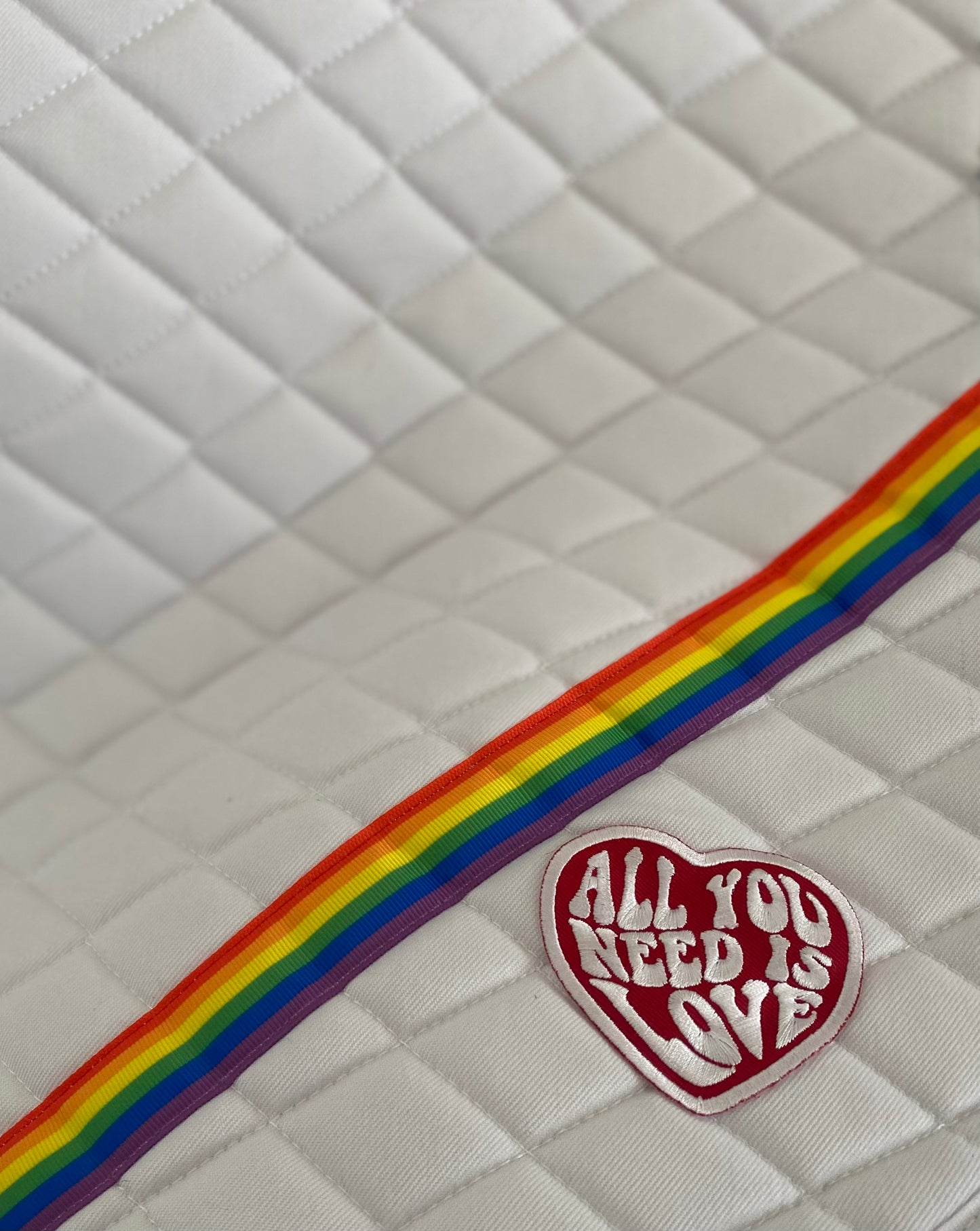 PRIDE - Love is Love Saddle Pad - White - PRE ORDER ONLY