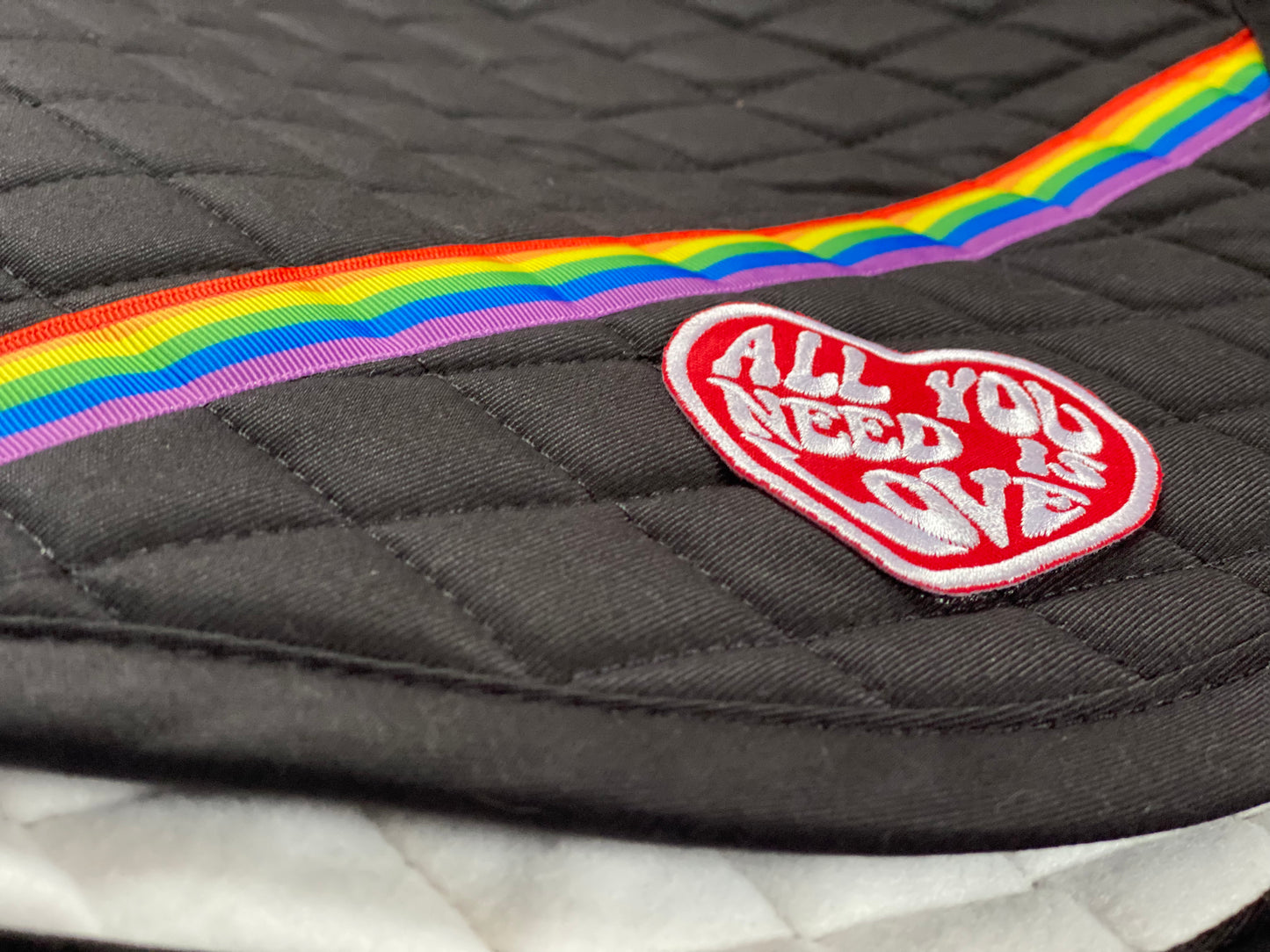 PRIDE - Love is Love Saddle Pad - Black - PRE ORDER ONLY