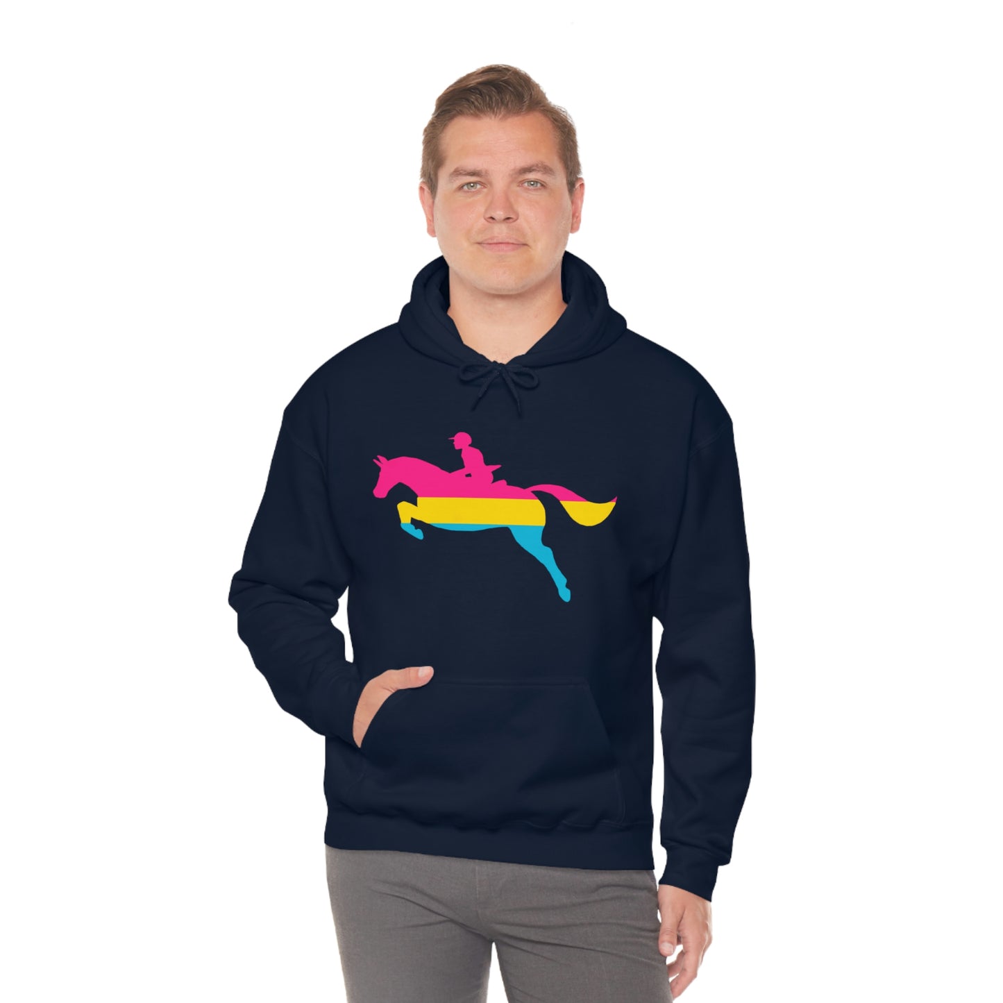 Pansexual - PRIDE, LOVE, and HORSES Hooded Sweatshirt