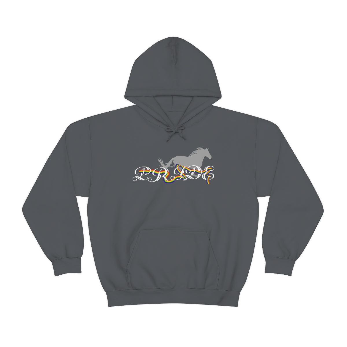 PRIDE in cursive Hooded Sweatshirt