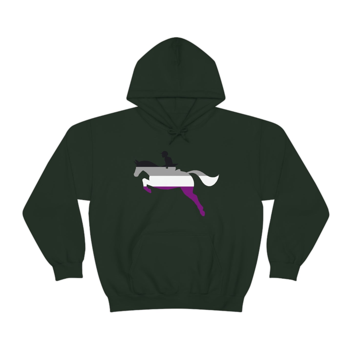 Asexual - PRIDE, LOVE, and HORSES Hooded Sweatshirt