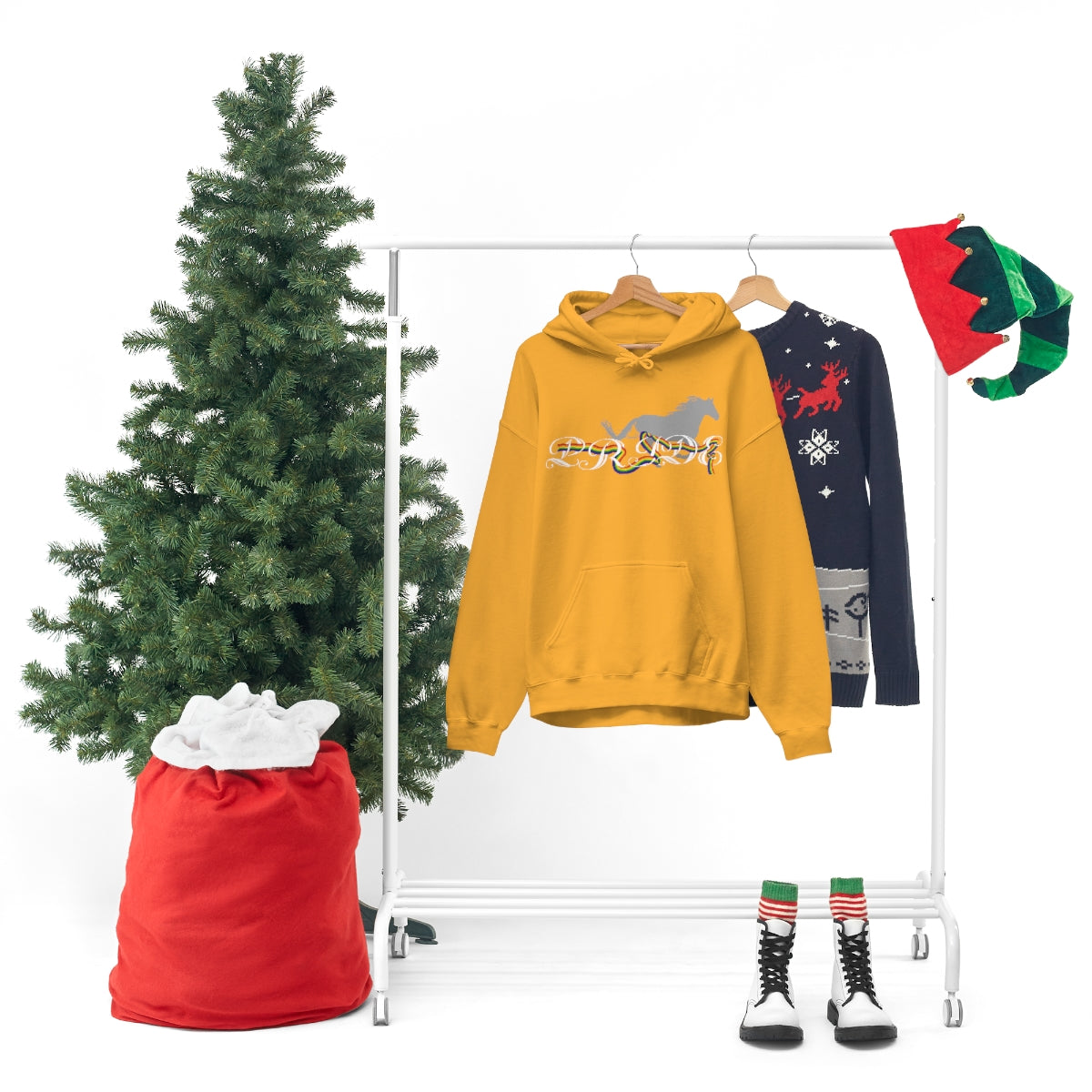 PRIDE in cursive Hooded Sweatshirt