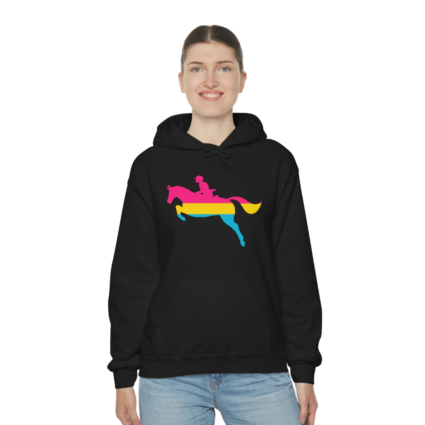Pansexual - PRIDE, LOVE, and HORSES Hooded Sweatshirt
