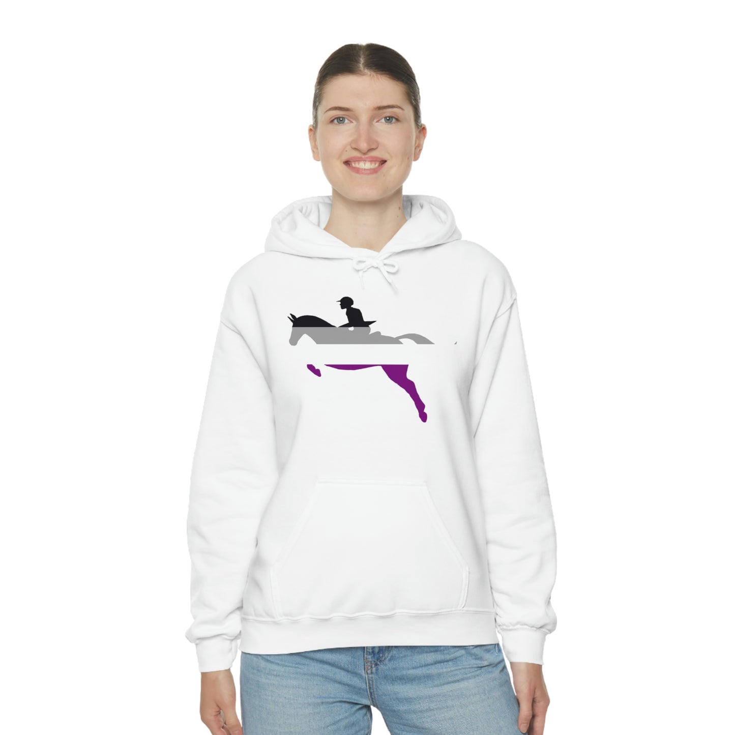 Asexual - PRIDE, LOVE, and HORSES Hooded Sweatshirt