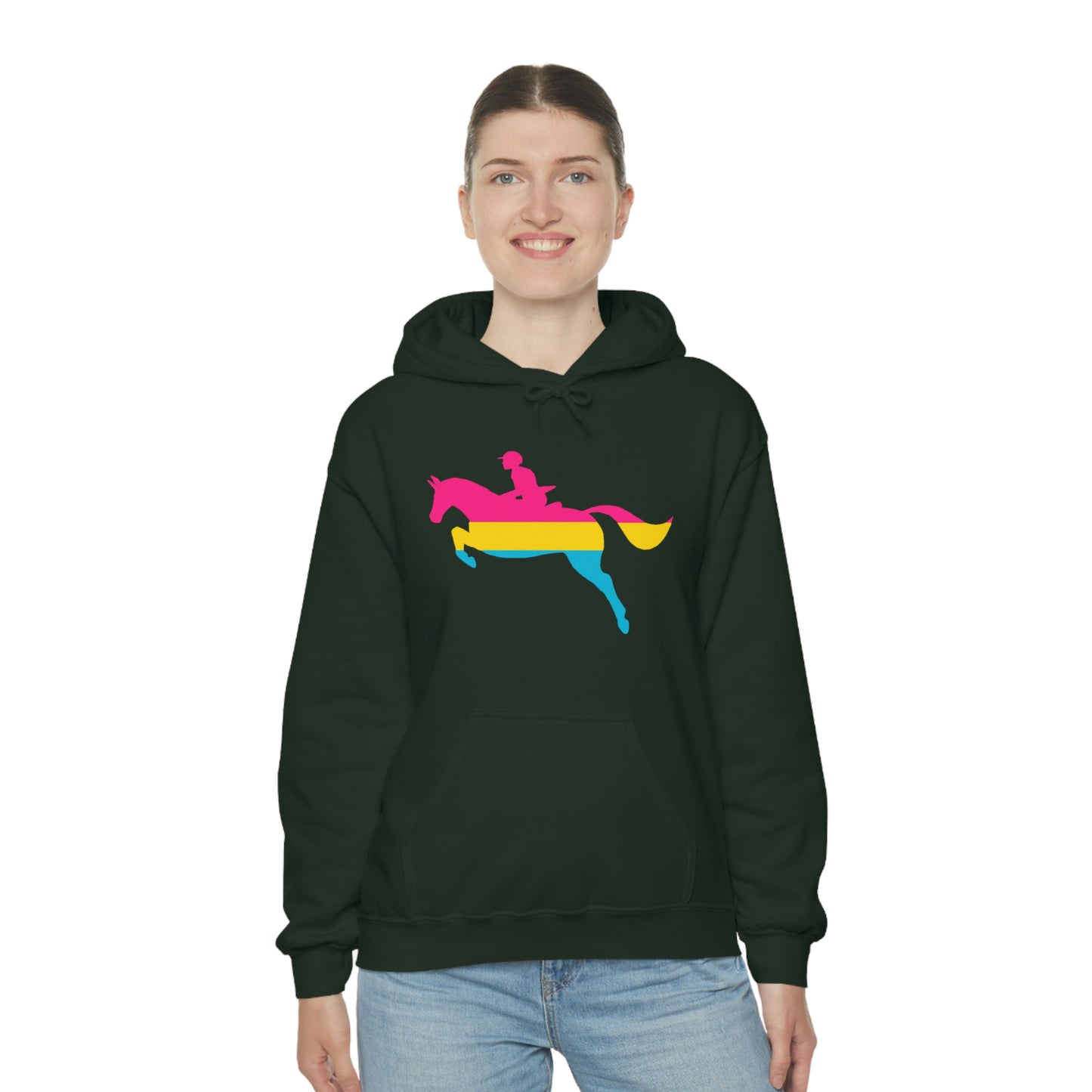 Pansexual - PRIDE, LOVE, and HORSES Hooded Sweatshirt