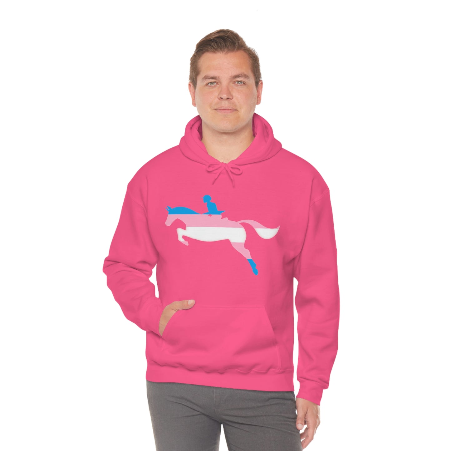 Transgender - PRIDE, LOVE, and HORSES Hooded Sweatshirt
