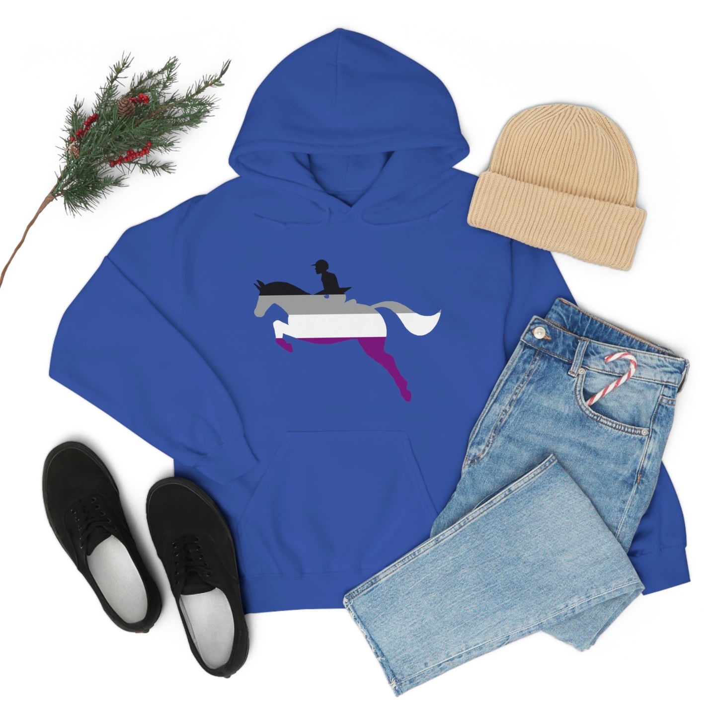 Asexual - PRIDE, LOVE, and HORSES Hooded Sweatshirt