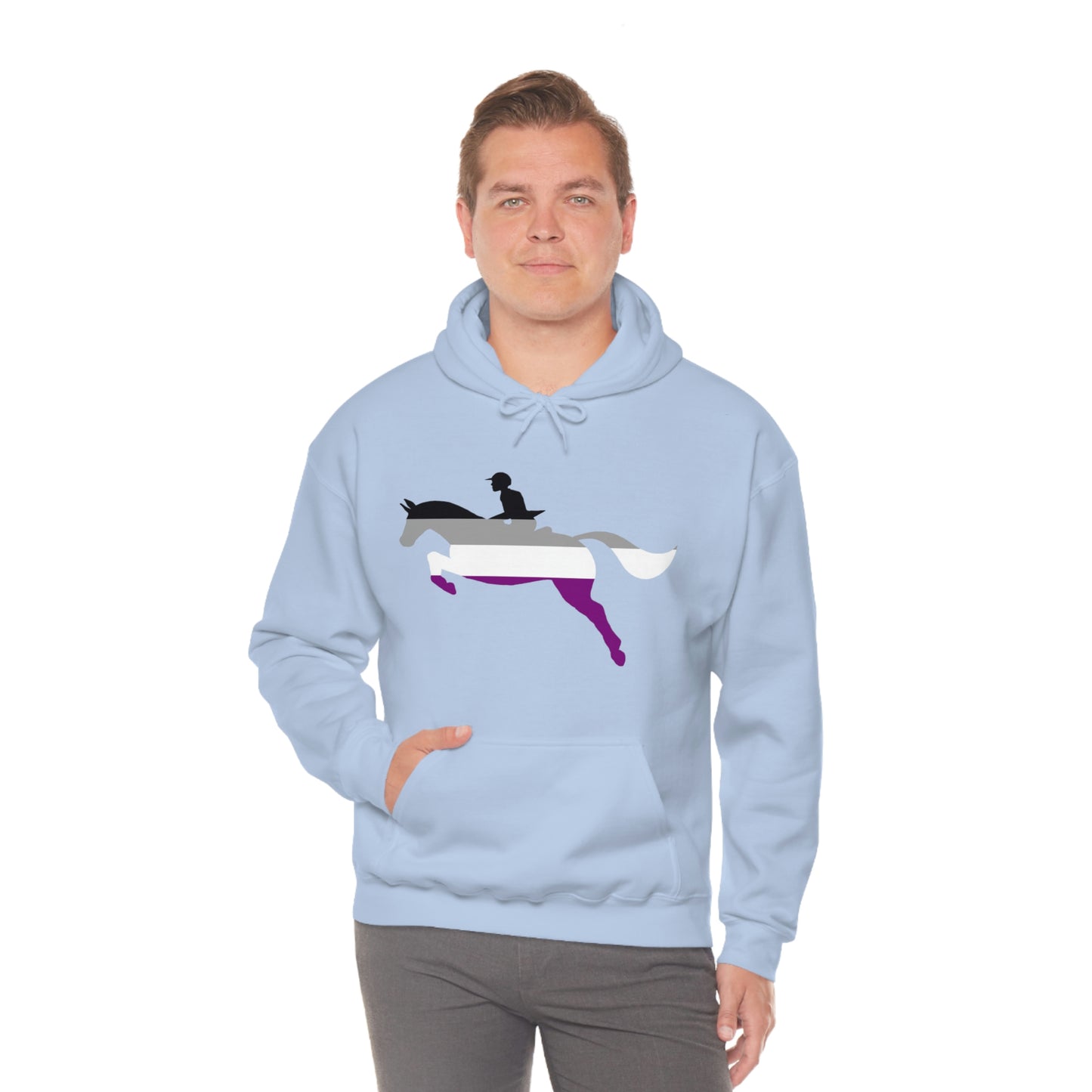 Asexual - PRIDE, LOVE, and HORSES Hooded Sweatshirt