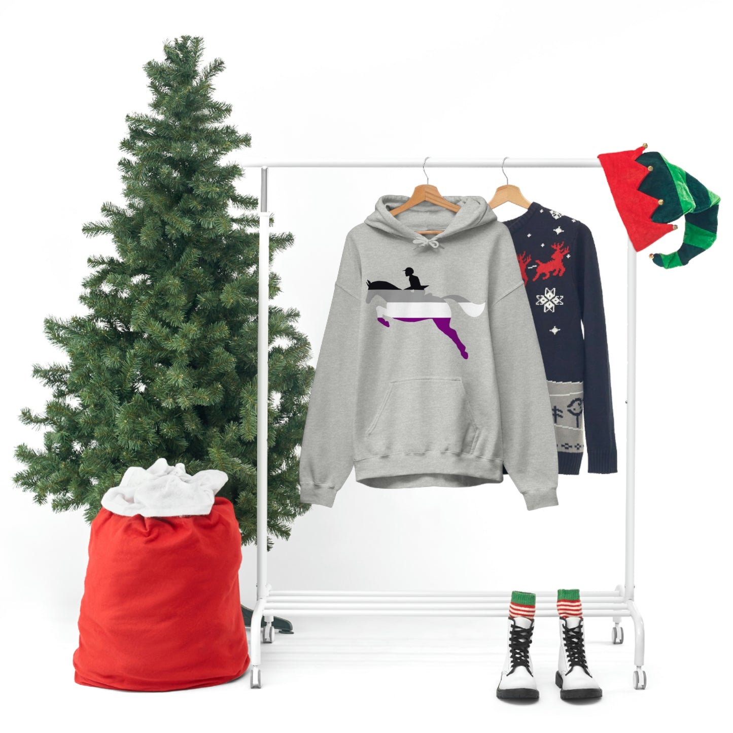 Asexual - PRIDE, LOVE, and HORSES Hooded Sweatshirt