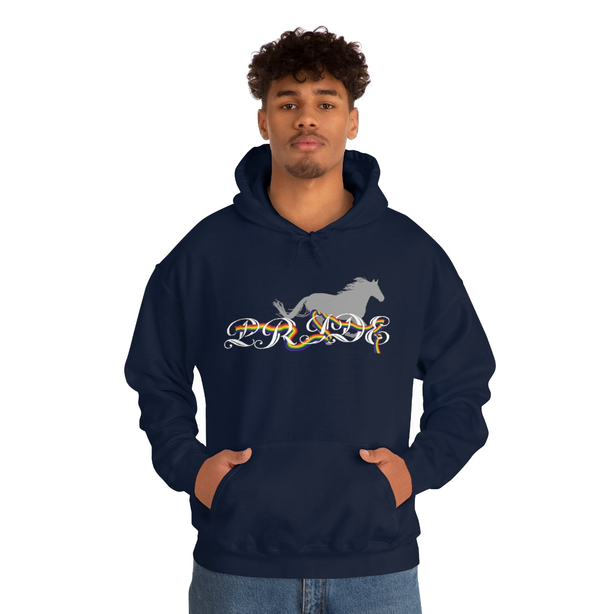 PRIDE in cursive Hooded Sweatshirt