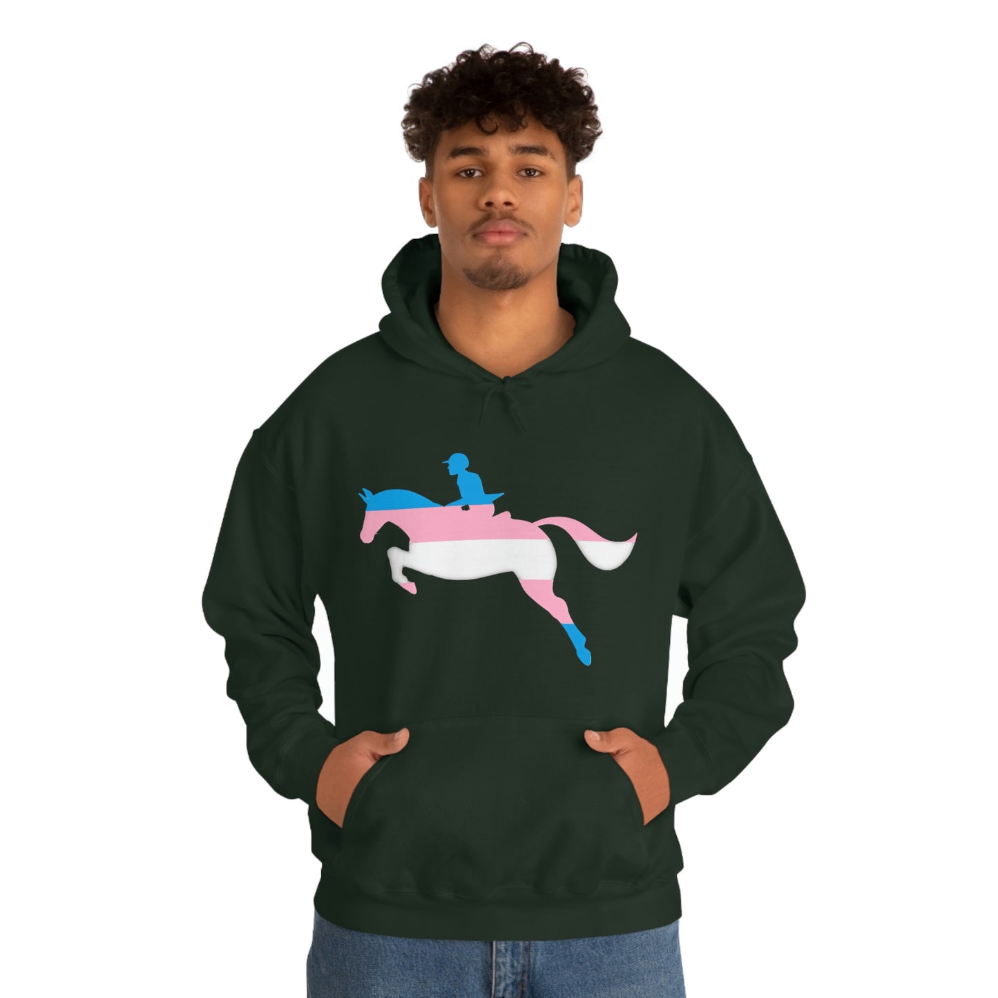 Transgender - PRIDE, LOVE, and HORSES Hooded Sweatshirt