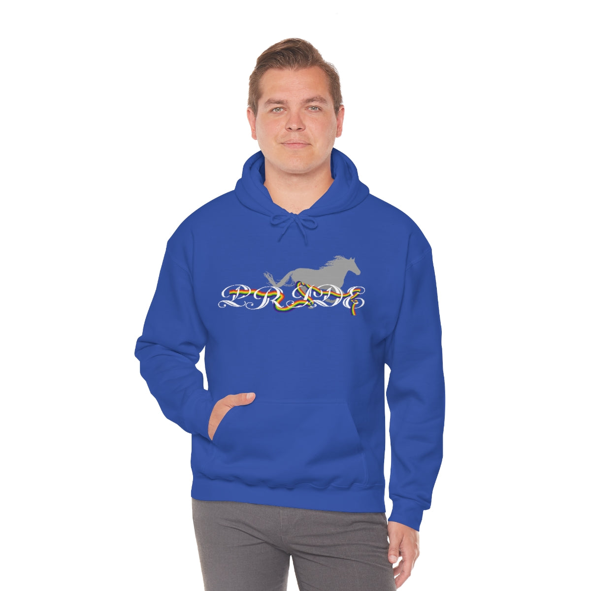 PRIDE in cursive Hooded Sweatshirt