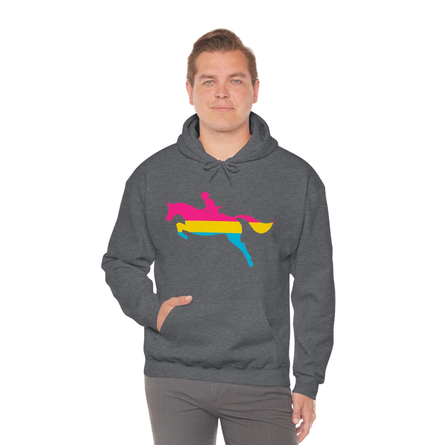 Pansexual - PRIDE, LOVE, and HORSES Hooded Sweatshirt