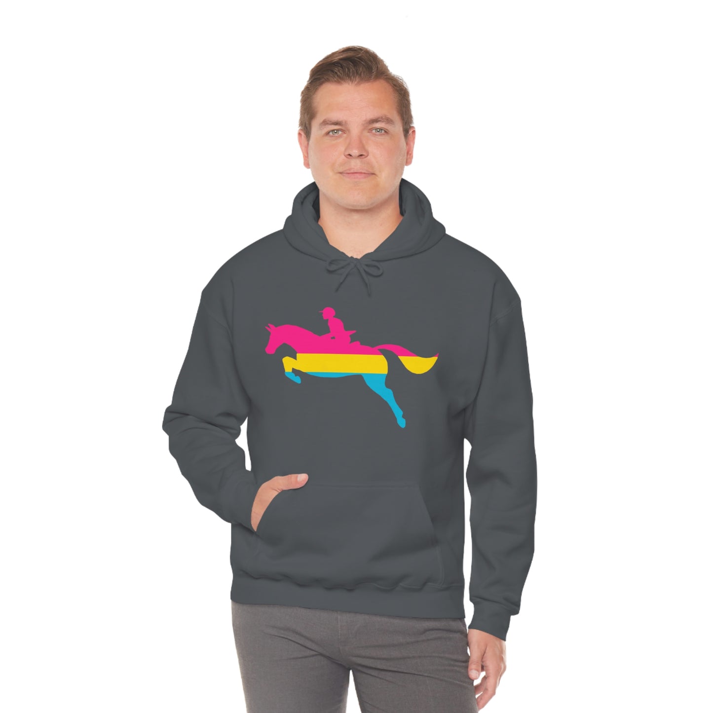 Pansexual - PRIDE, LOVE, and HORSES Hooded Sweatshirt