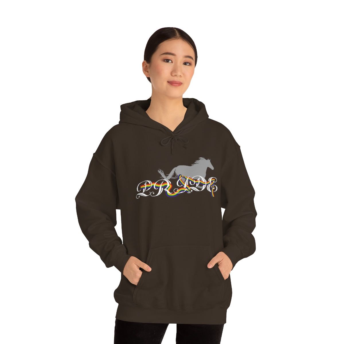 PRIDE in cursive Hooded Sweatshirt