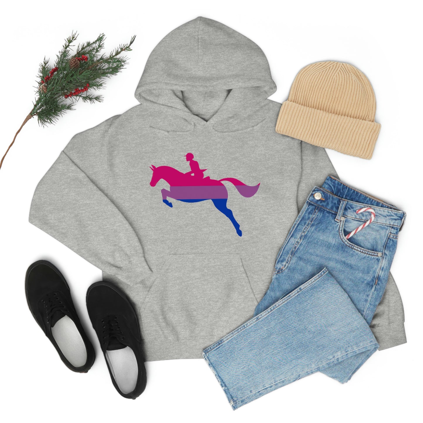 Bisexual - PRIDE, LOVE, and HORSES Hooded Sweatshirt