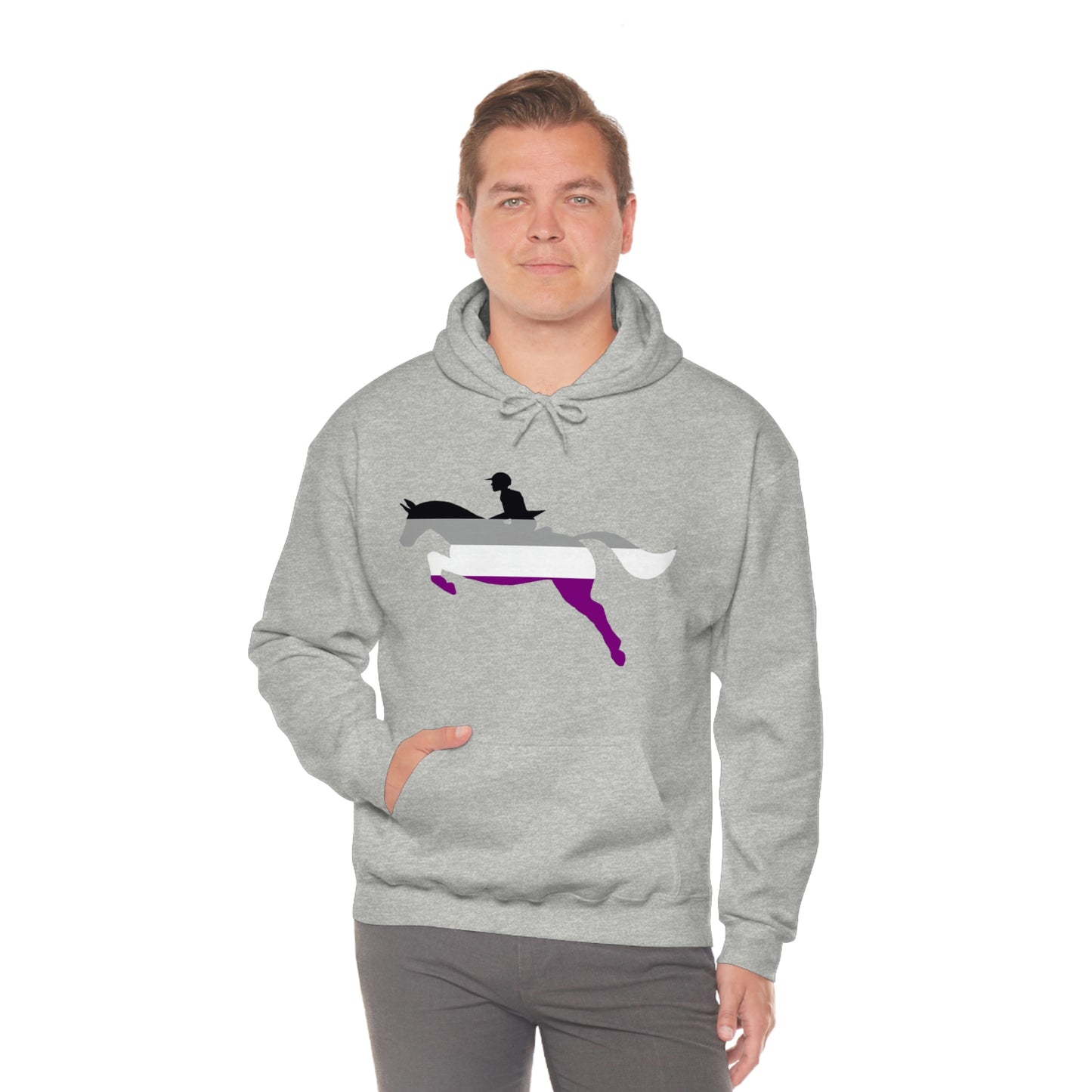 Asexual - PRIDE, LOVE, and HORSES Hooded Sweatshirt
