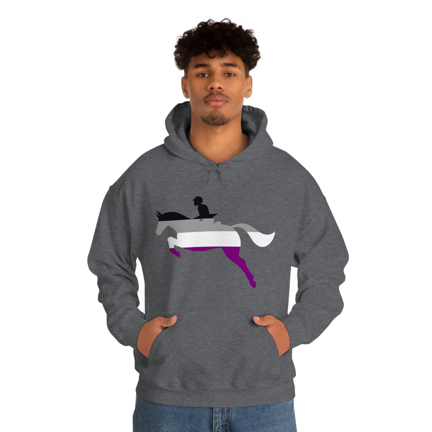 Asexual - PRIDE, LOVE, and HORSES Hooded Sweatshirt