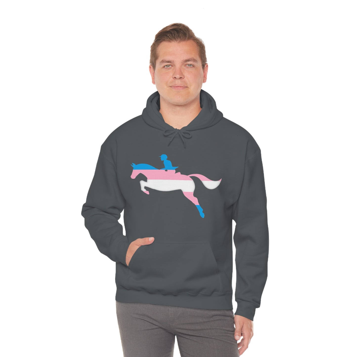 Transgender - PRIDE, LOVE, and HORSES Hooded Sweatshirt