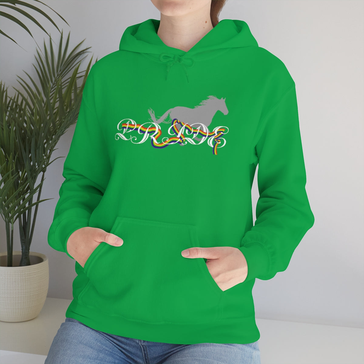 PRIDE in cursive Hooded Sweatshirt