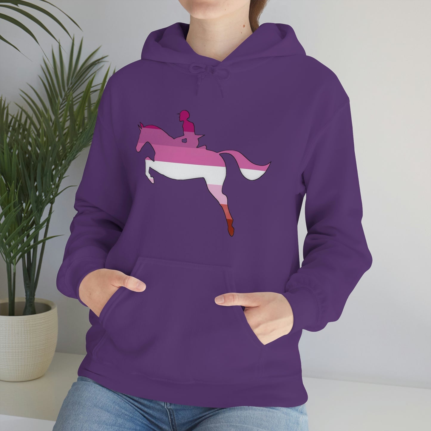 Lesbian - PRIDE, LOVE, and HORSES Hooded Sweatshirt