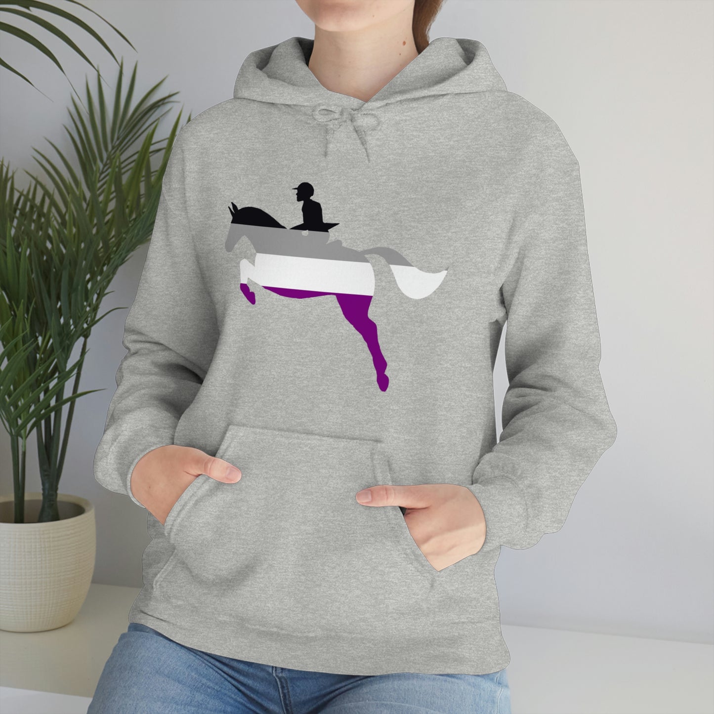 Asexual - PRIDE, LOVE, and HORSES Hooded Sweatshirt