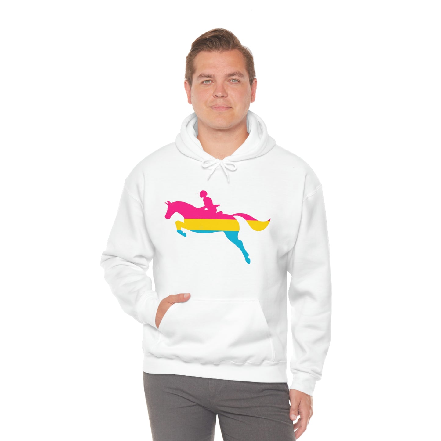 Pansexual - PRIDE, LOVE, and HORSES Hooded Sweatshirt
