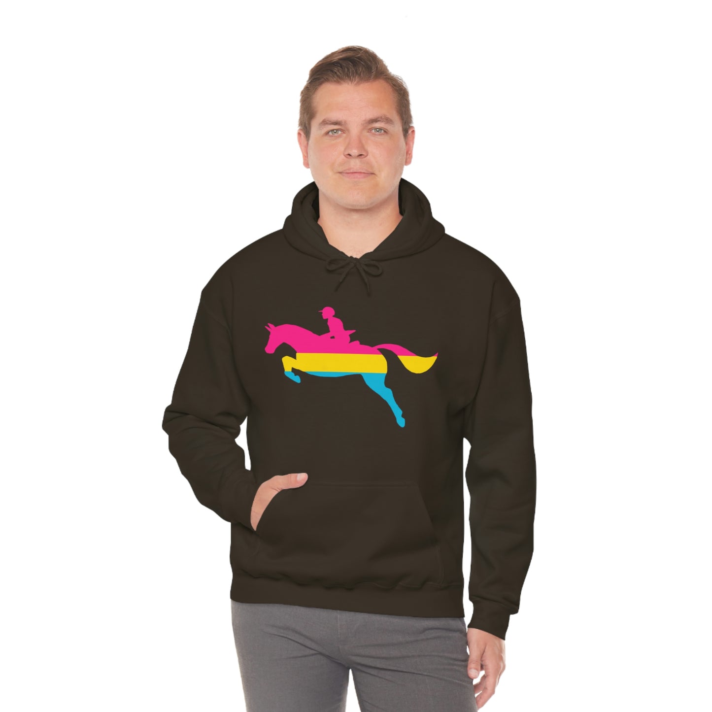 Pansexual - PRIDE, LOVE, and HORSES Hooded Sweatshirt