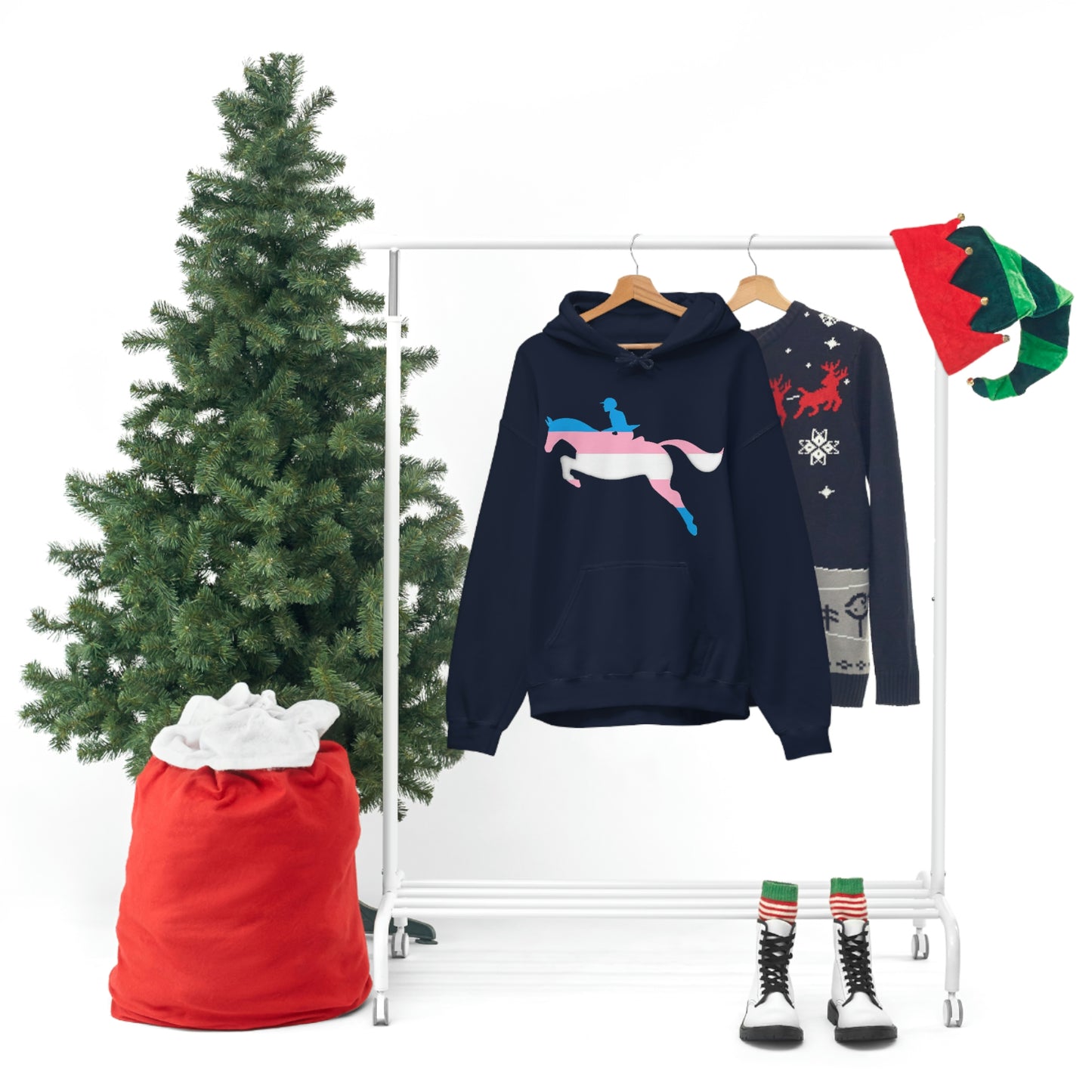 Transgender - PRIDE, LOVE, and HORSES Hooded Sweatshirt