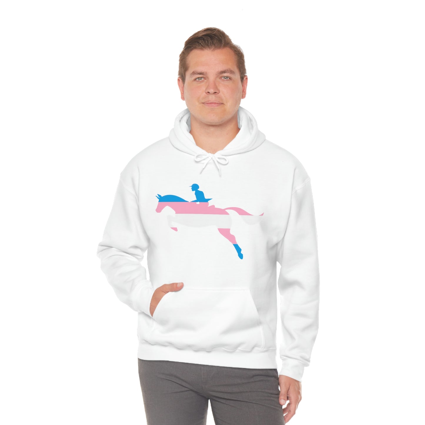 Transgender - PRIDE, LOVE, and HORSES Hooded Sweatshirt