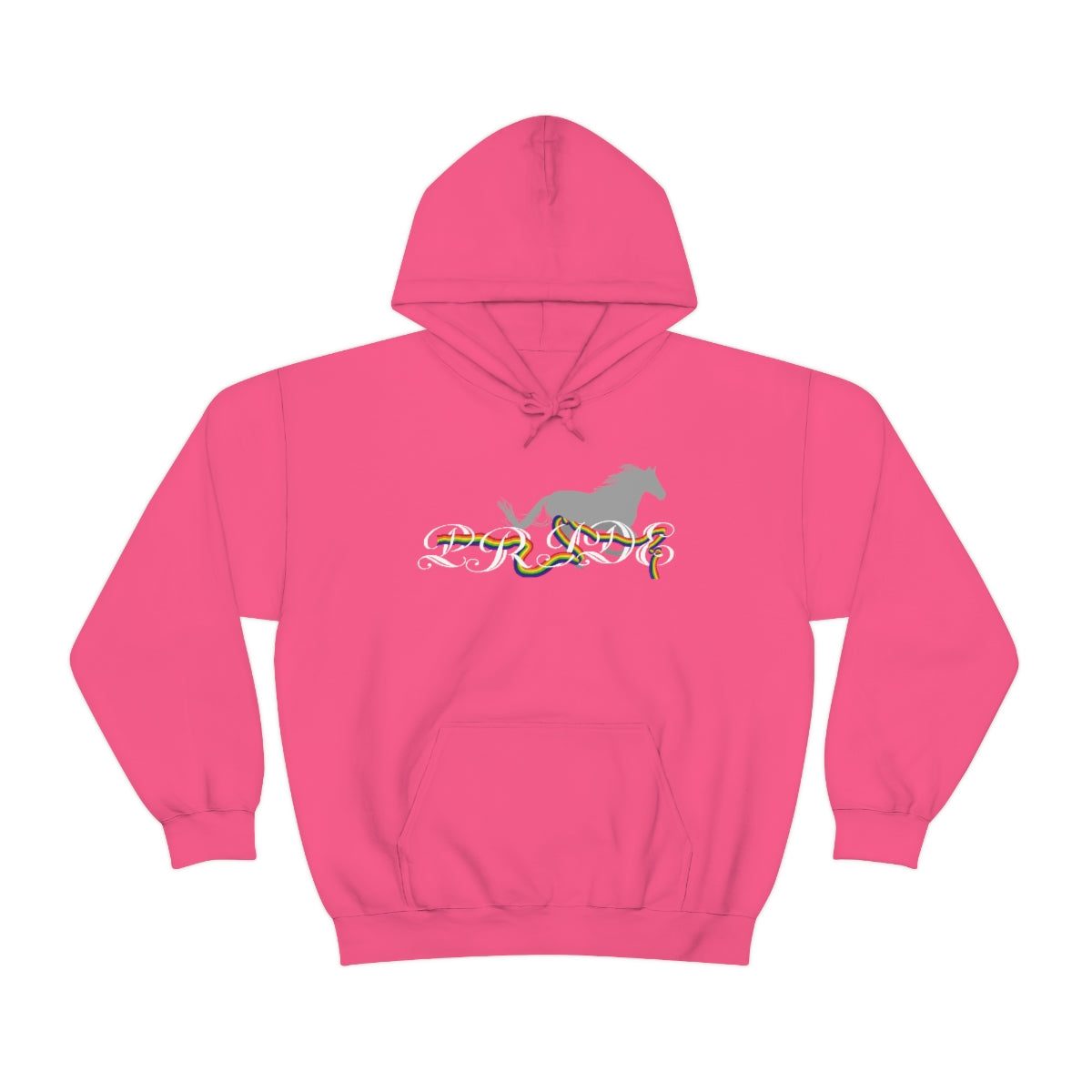 PRIDE in cursive Hooded Sweatshirt