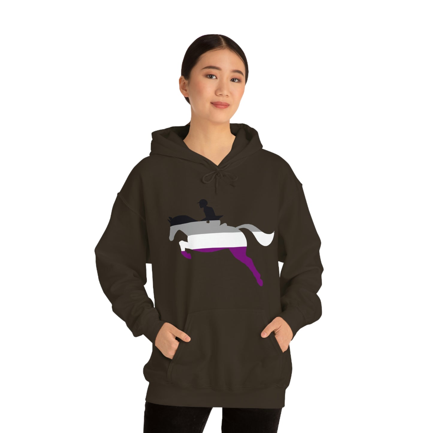 Asexual - PRIDE, LOVE, and HORSES Hooded Sweatshirt