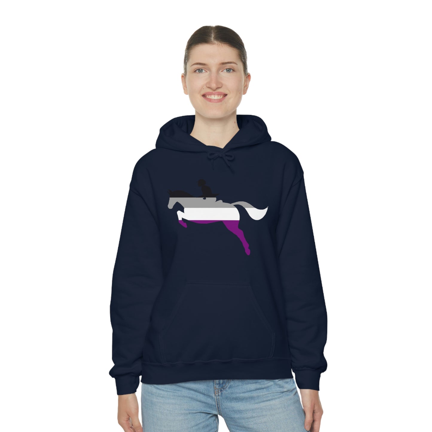 Asexual - PRIDE, LOVE, and HORSES Hooded Sweatshirt