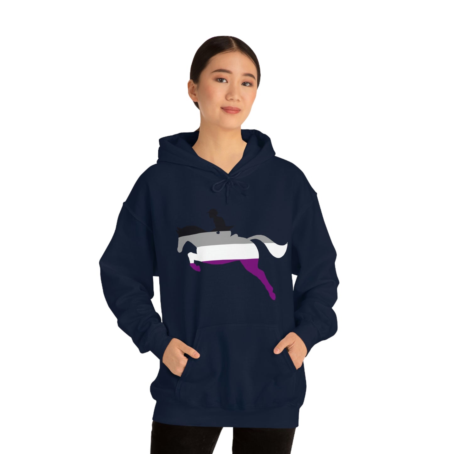 Asexual - PRIDE, LOVE, and HORSES Hooded Sweatshirt